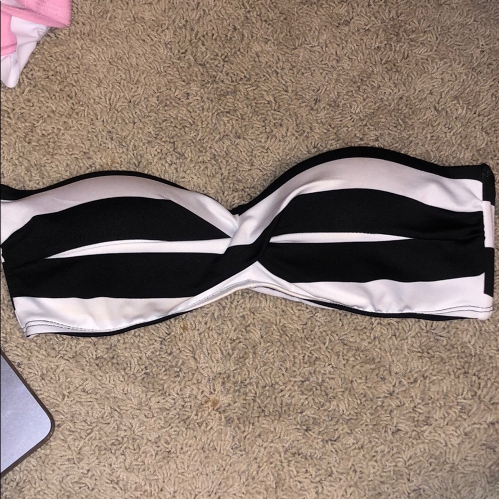 stripe bikini top